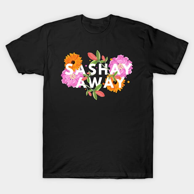 Sashay Away floral - white T-Shirt by euheincaio